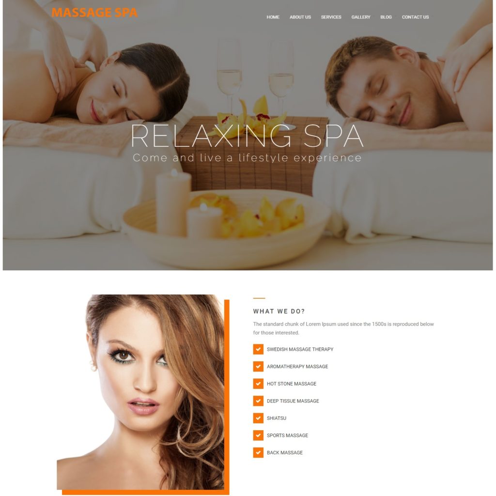 basic web design package for spa and beauty practices